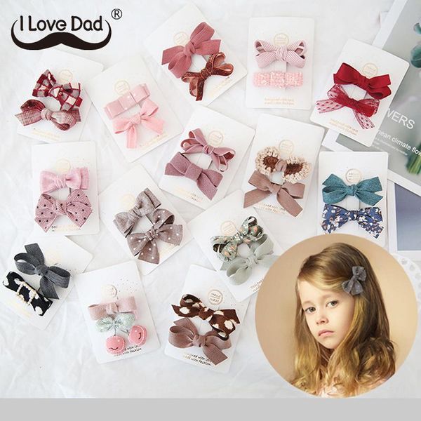 

pcs/set baby hair clips for girls bows dot flower kids hairpins printed children barrettes girl accessories, Slivery;white