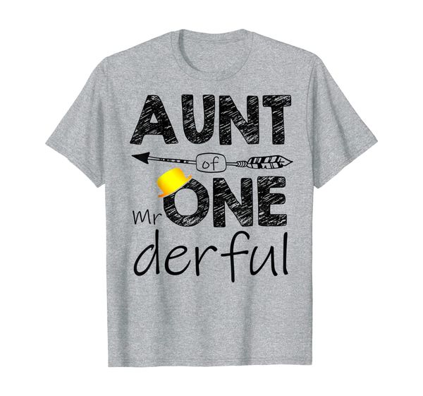 

1st birthday boy tee aunt of mr onederful outfit t-shirt, White;black