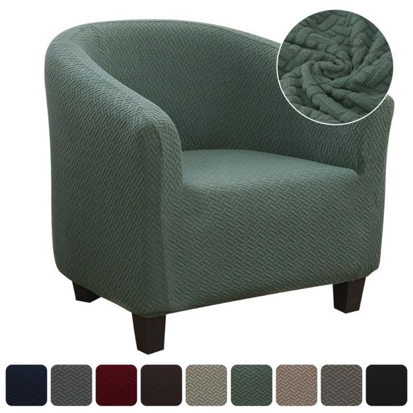

chair covers 1pc knitter jacquard coffee tub sofa armchair seat cover elastic protector slipcover decor home