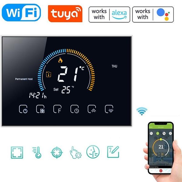 

smart home control life wifi thermostat electric heating temperature controller led floor works with alexa google app