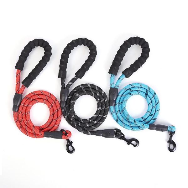 

dog collars & leashes large reflective leads leash big strengthen medium training running round rope walking traction harnesses