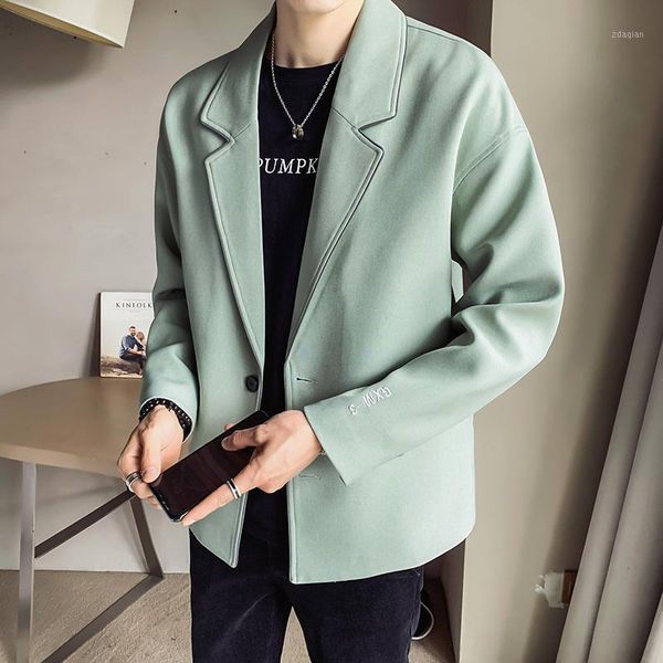 

men's suits & blazers 2021 spring autumn casual suit jackets clothes male long sleeve slim coats men single breasted outerwear w363, White;black