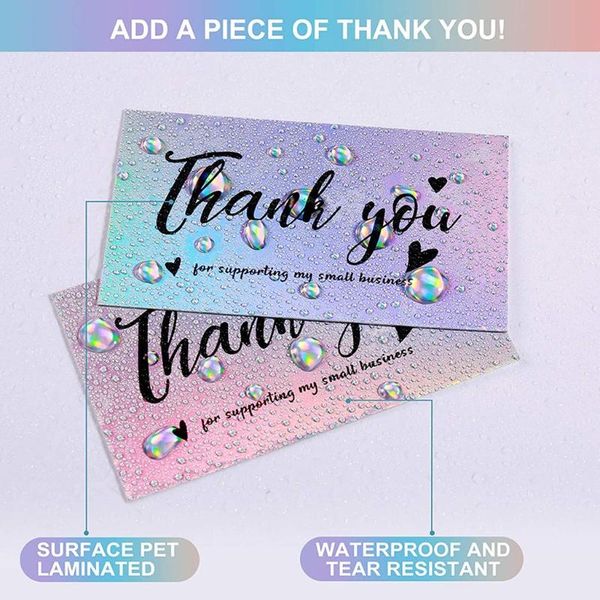 

gift wrap n1ha 50pcs thank you card for supporting my small business 5x9cm