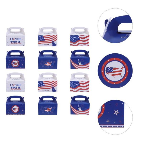

gift wrap 12pcs delicate independence day treat bag paper handheld gifts holding box