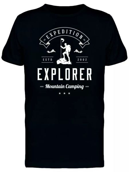 

expedition explorer mountain men's tee -image by shutterstock, White;black