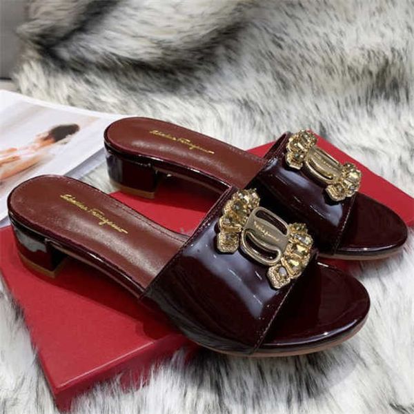 

luxury italy designer brand slippers super great quality with full package for women gift present lady birthday wedding sandals shoes heels, Black