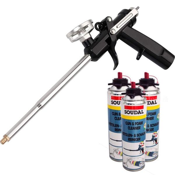 

professional spray guns foam gun, foaming gun pu expanding caulking metal body pro heavy duty for caulking, filling, sealing