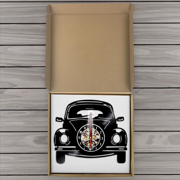 

wall clocks 1pc 30cm car design vintage record clock led light modern home decoration gift for lovers