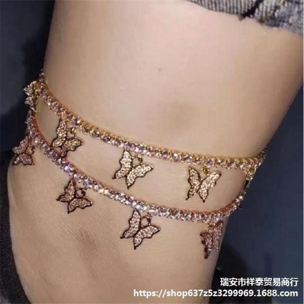 

women anklet body chain, Red;blue