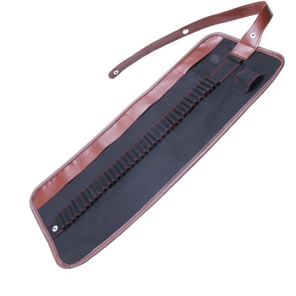 

hole pencil case roll up washable canvas pouch bags