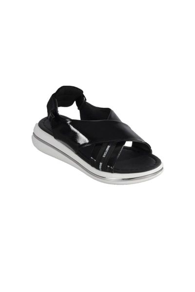 

women's black genuine leather sandals