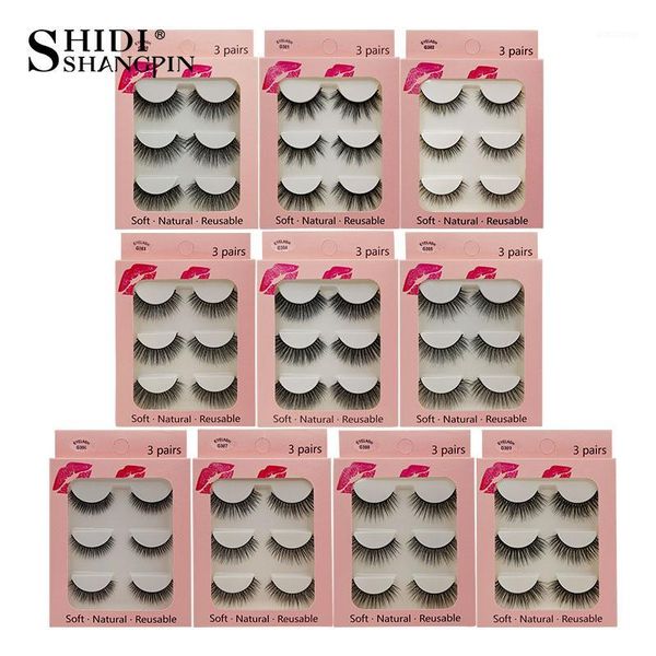 

pairs mink eyelashes make up natural long eye lashes false handmade for makeup 3d cilios faux cils1