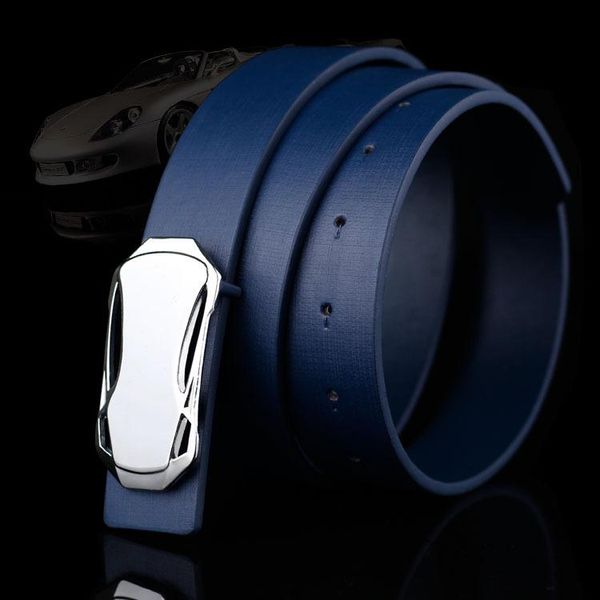 

belts joker personality sports car buckle belt fashion casual smooth, Black;brown