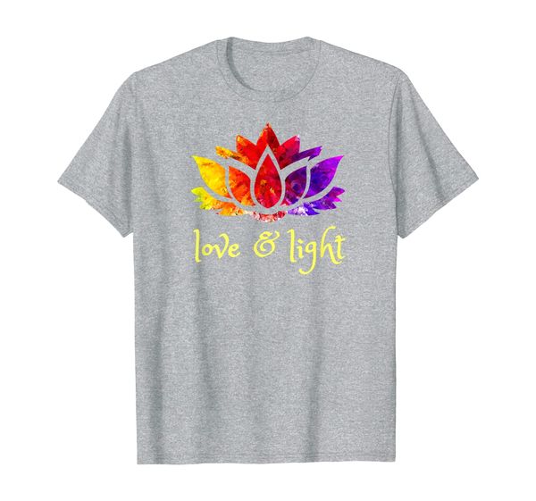 

love light lotus yoga shirt spiritual t-shirt, White;black
