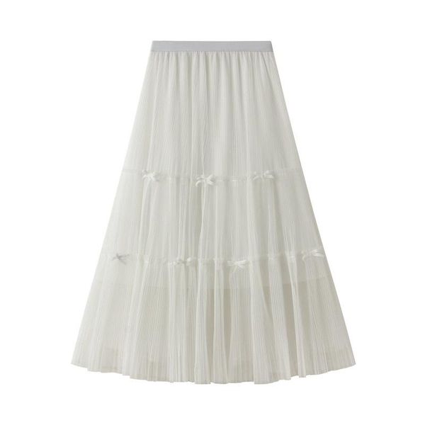 

skirts 2021 ins fashion women long mesh spring autumn clothing #0819, Black