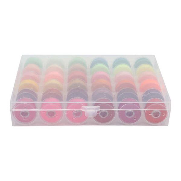 

sewing notions & tools thread set grids bobbin polyester household with transparent box for machine, Black