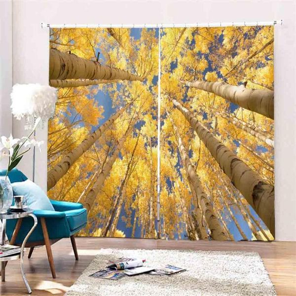 

curtain & drapes customize po curtains for living room bedroom cortina blackout landscape window walls 3 d decoration