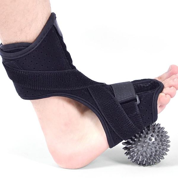 

tobillera deportiva protective gear foot ankle support sprain memory adjustable aluminum splint random color massage ball, Blue;black