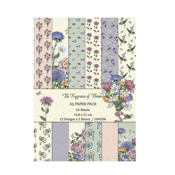 

scrapbooking pad paper fragrance of flowers 6inch 24 sheet crafts kit for a5 pack stickers gift wrap