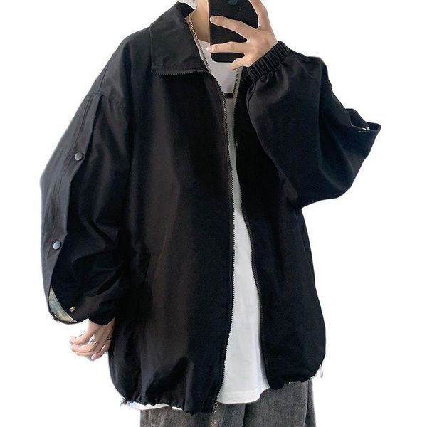 

men's jackets kolmakov 2021 autumn style loose korean stand-up collar jacket large size casual coat male overcoat 3 color m-5xl, Black;brown