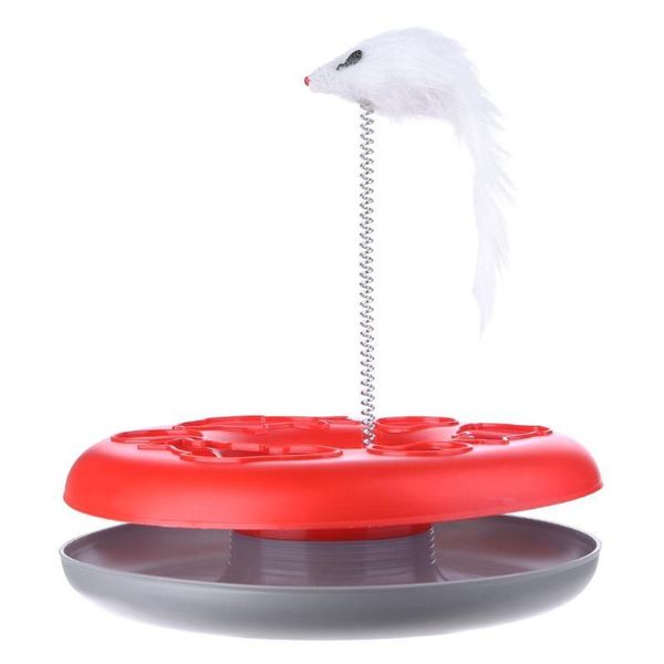 

pet cat toy turntable ball funny stick kitten young supplies toys christmas dd6ct