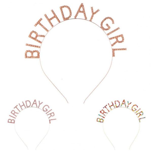 

hair accessories headdress shiny letters birthday headband girls crown girl party decorations, Slivery;white