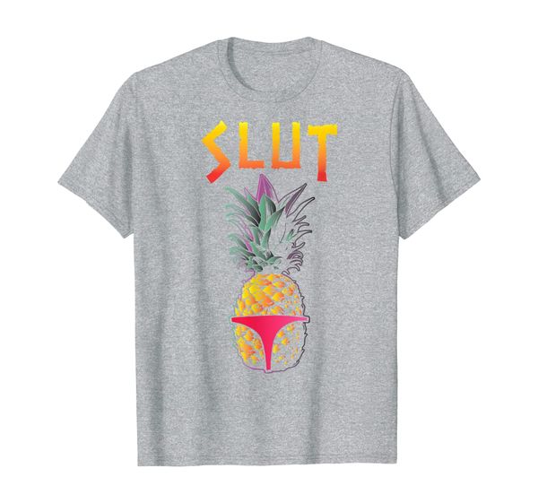 

Funny Vintage Pineapple Slut Yellow G-String Gift T-shirt, Mainly pictures