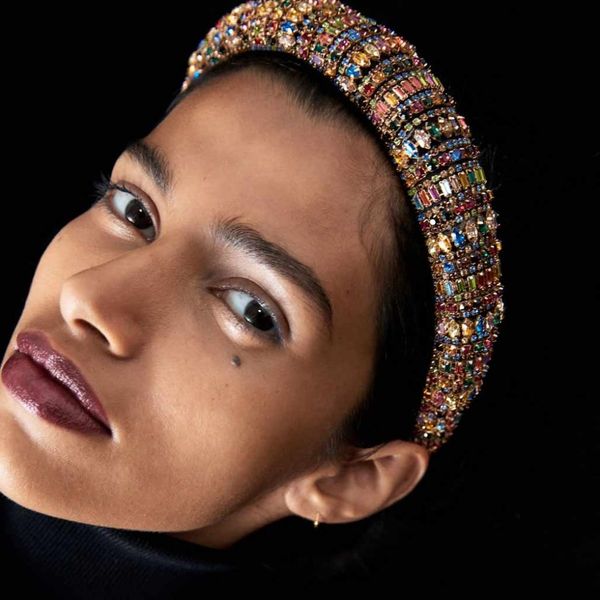 

colorful full crystal headband hair hoop rhinestone padded headbands party wedding hairbands for women girl hair accessories headpieces gift, Silver