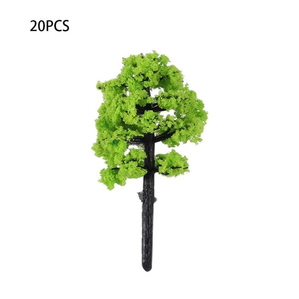 

decorative objects & figurines 20pcs plastic model train artificial miniature tree scenery railroad decoration building landscape accessorie