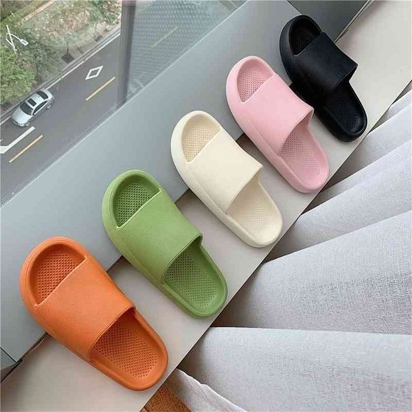

2021new hole leaking women bathroom shoes slides anti-slip summer indoor slippers household bath sandals men, Black