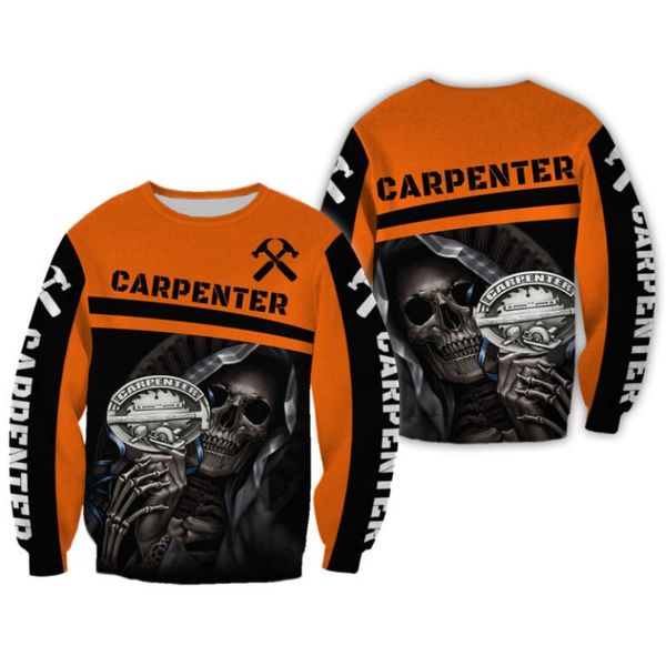 

skull card pattern men's 3d printing hoodie visual impact party punk goth round neck american sweatshirt hoodie, Black