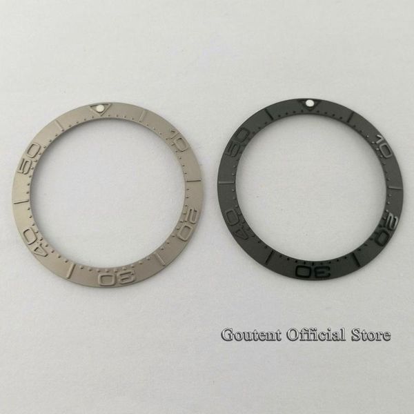 

repair tools & kits goutent 38mm watch bezel insert black/gray ceramic parts fit 40mm automatic
