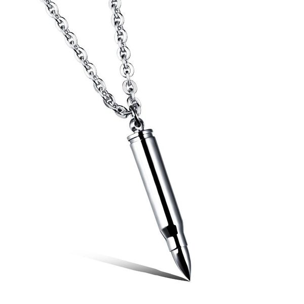 

pendant necklaces 3 color opened men's necklace stainless steel unique male jewelry accessories, Silver