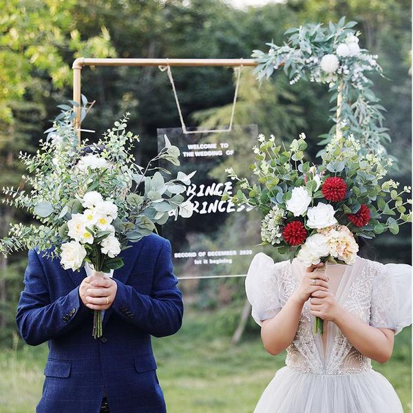 

decorative flowers & wreaths wedding bouquet marriage accessories small bridal bouquets silk roses for bridesmaids decoration