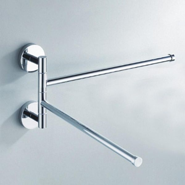 

two-bar bathroom hardware stainless steel towel rack rotary movable racks