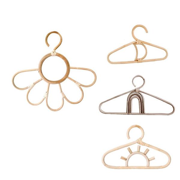 

rattan clothes hanger kids garments organizer rack children room decoration for hangers & racks