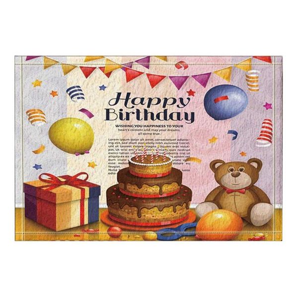 

carpets cake bear gift to celebrate birthday kids bath rugs non-slip doormat floor entryways indoor front door mat