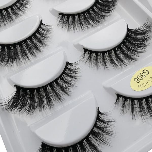 

pairs 3d mink lashes false eyelashes handmade wispy fluffy long makeup tools fake