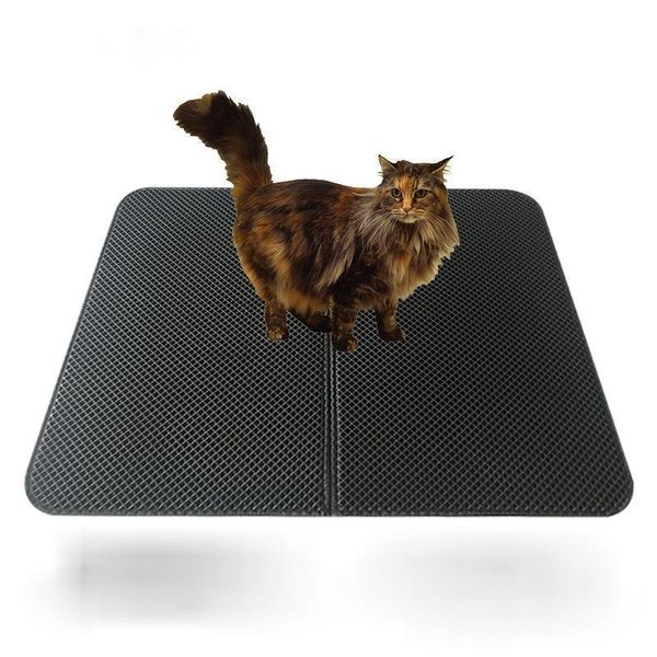 

double-layer splash-proof cat litter mat eva box folding foot pet cage dog control sand board beds & furniture