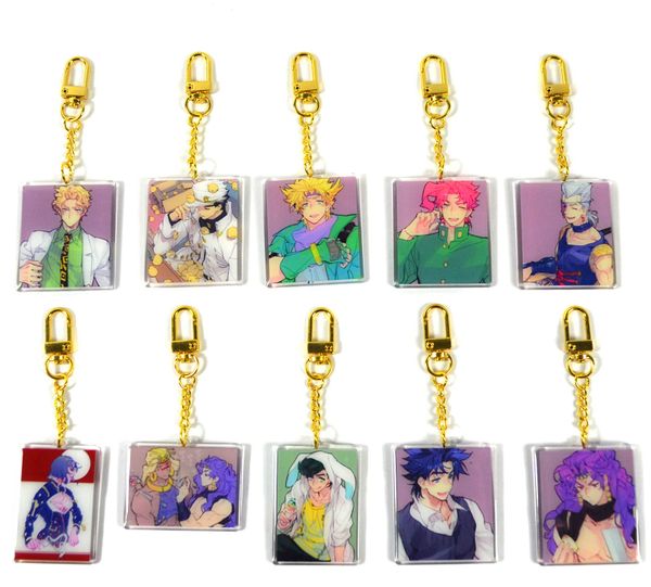 Качество 6 см Kujo Jotaro Rep jojo's Bizarre Adventure Keyrings Keychains Llavero Gift G1019