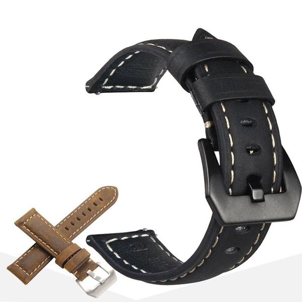 

watch bands 22mm wrist straps band for huawei gt 42mm 46mm smartwatch strap 2 gt2 vintage belt bracelet, Black;brown