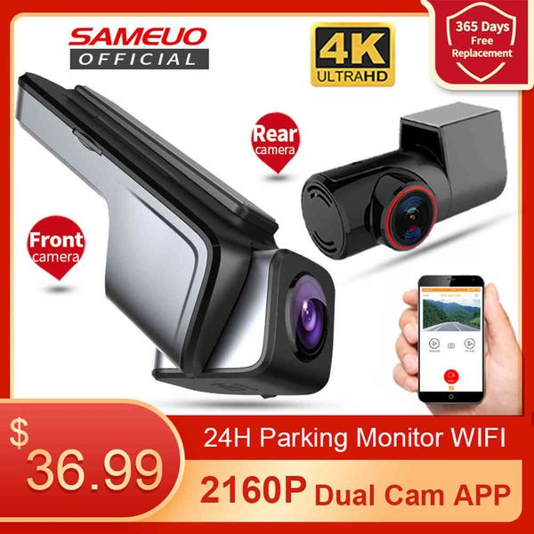 

sameuou1000 car dvr video recorder dash cam 4k front and rear view camera hidden dashcam 2160p dvrs for cars 24h parking monitor