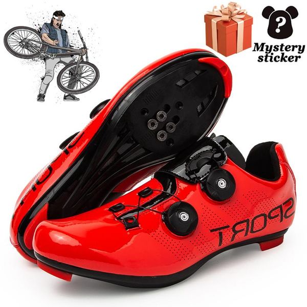 

road cycling shoes reflective color changing professional mountain bike reathable bicycle self-locking turnbuckle footwear, Black