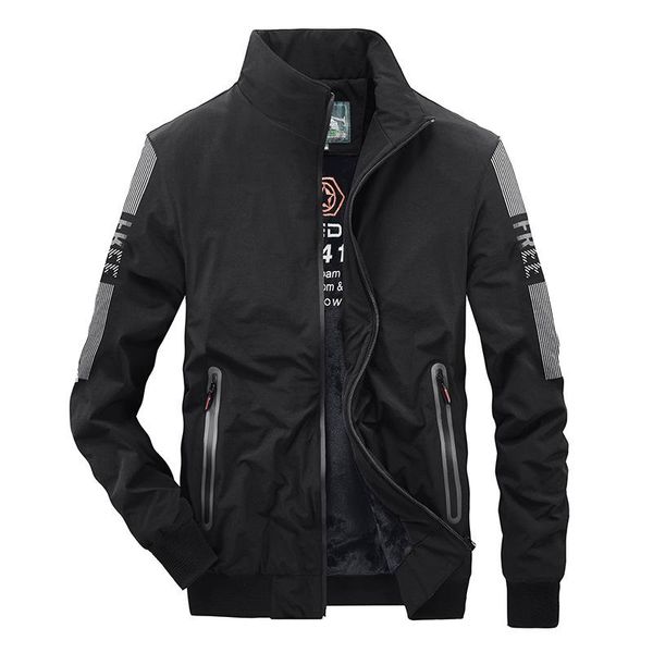 

men's jackets autumn winter fleece jacekts plus size casual warm jacket coat men brand clothing velvet 2021, Black;brown