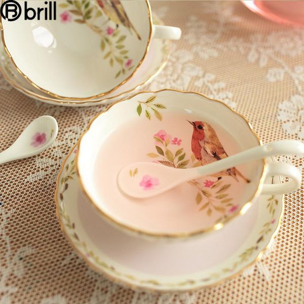 

bone china chinese ceramic tea coffee cup traditional cups white taza personalizada couple gift canecas 50 & saucers