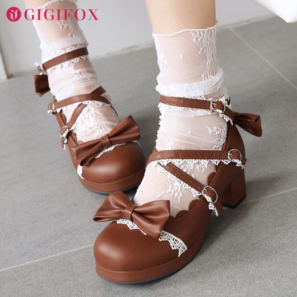

dress shoes 2021 sale plus size 48 sweet lolita girls gothic cosplay bow lovely scalloped lace square heels mary janes women pumps, Black