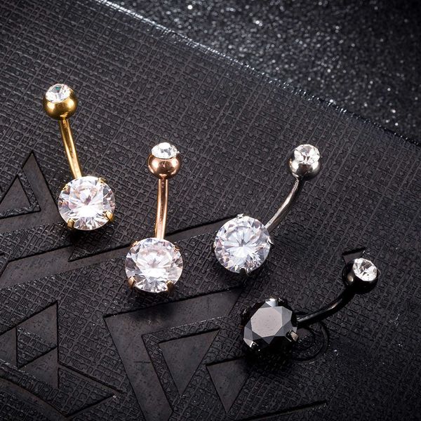 

kuniu small fashion round zircon human puncture decoration