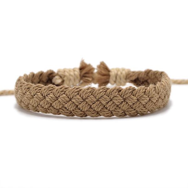 

charm bracelets couple retro navy wind cotton handmade rope braided sailor bracelet adjustable candy color simple for women wholesale, Golden;silver