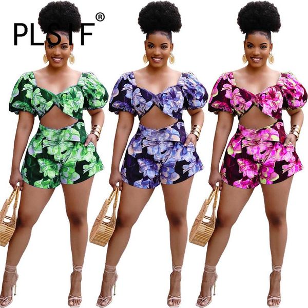 

women short sleeve print shorts set summer 2 pieces outfits fashion two matching women's tracksuits, Gray