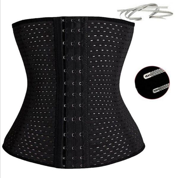 

bustiers & corsets womens waist trainer cincher body shaper underwear lingerie tummy slim belt postpartum control underbust steel boned cors, Black;white